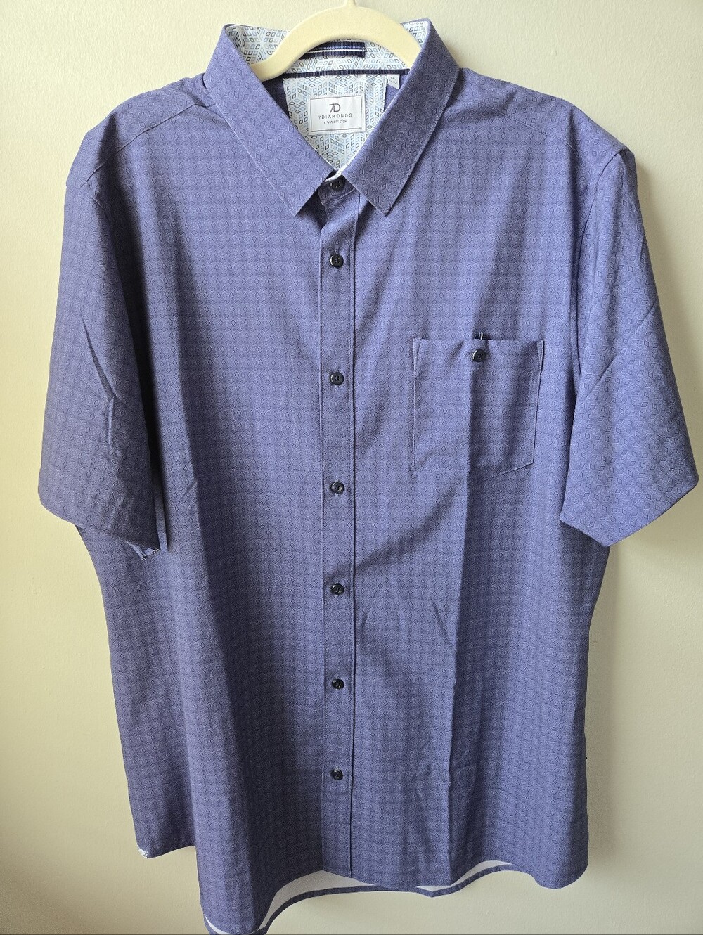 7 Diamonds Men's Short-Sleeve Button-Down Shirt In Dark Blue